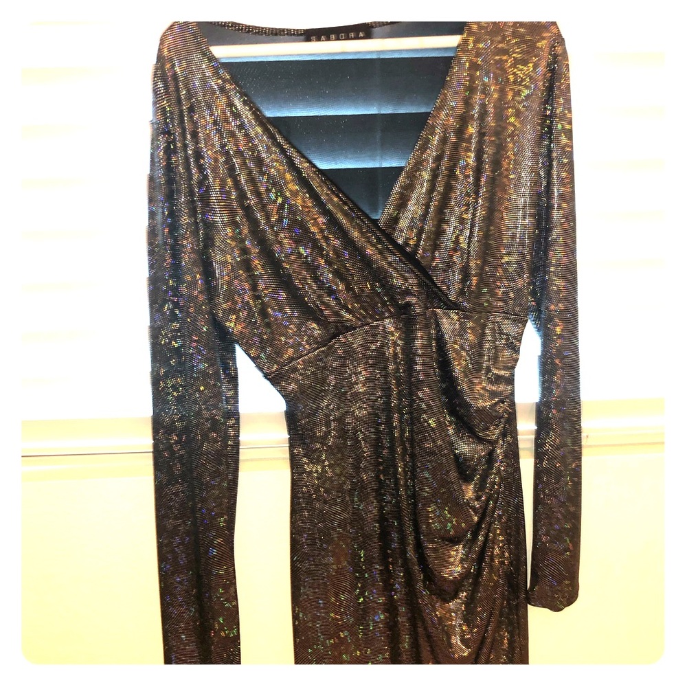Dress black and silver